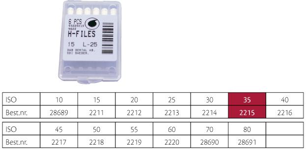 Hedstrøm Fil Sendoline 25mm ISO 35 6stk