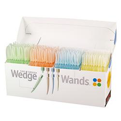 Wedge Wands Plast Små Blå 100stk