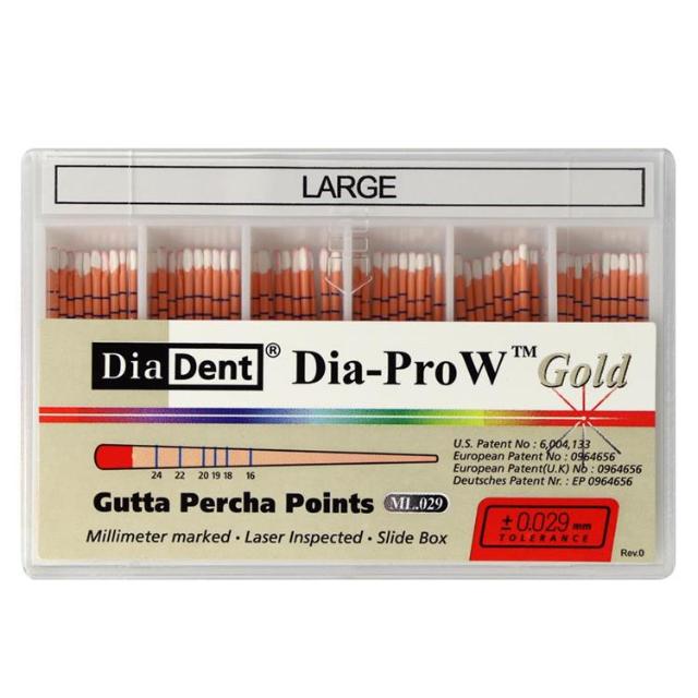 Dia-Pro W Gold Gutta Percha Large Hvit 60stk