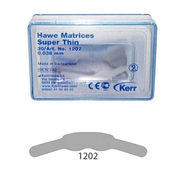 Matrisebånd Hawe 1201 Rett premolar 0,038mm 30stk