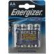 Energizer Lithium batterier 1,5V AA 4stk